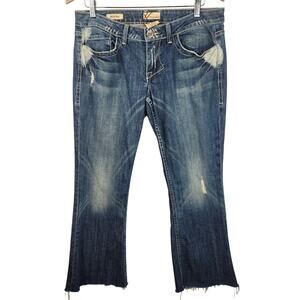 William Rast Jeans Women’s SZ 30 Raw Hem Flare 28” Inseam Made in USA Vintage